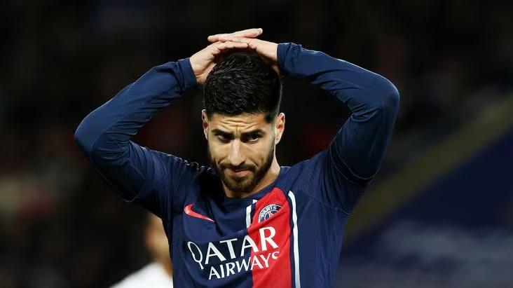 بازهم مصدومیت برای آسنسیو/ روزهای سیاه ستاره سابق رئال در پاری‌سن‌ژرمن